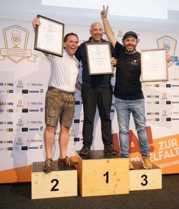 Siegerfoto der Wertungsgruppe Wiener Lager, Kategorie Hobbybrauerei
