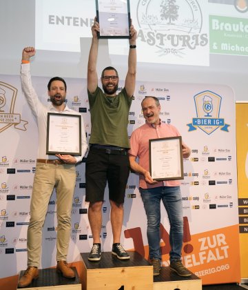 Siegerfoto der Wertungsgruppe Belgische Ales, Kategorie Hobbybrauerei