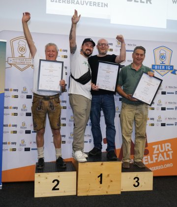 Siegerfoto der Wertungsgruppe Export- und Festbiere, Kategorie Hobbybrauerei