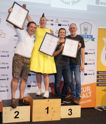 Siegerfoto der Wertungsgruppe Europäische Ales (britisch, deutsch), Kategorie Hobbybrauerei
